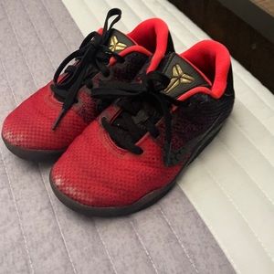 Red and black nikes